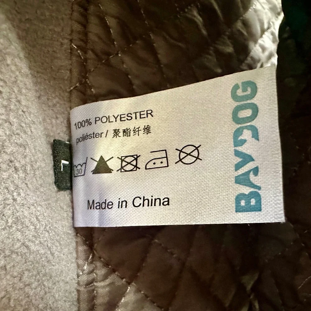 Baydog Glacier Bay Waterproof Dog Coat Turquoise Gray NWT Large